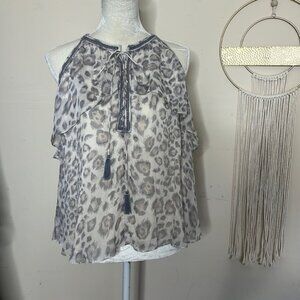 Rebecca taylor • animal print silk tank top blouse